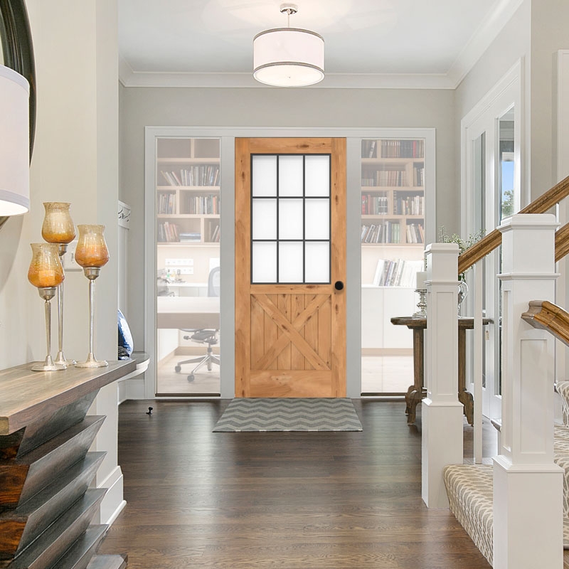 Interior Door Half X Panel Nine Lite Glass Panel Ideas
