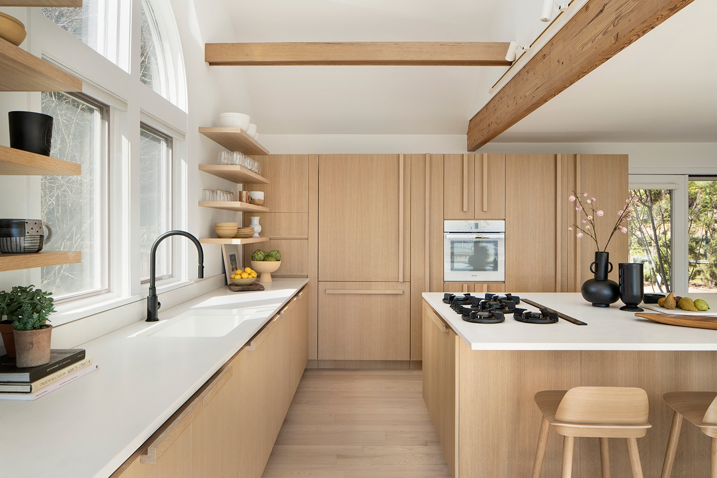 Kitchen Cabinetry: Sculptural Bar Stools Scandinavian Style