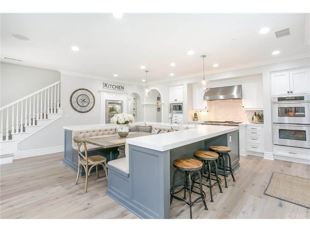 Kitchen Island Banquette Modern Farmhouse Breakfast Nook