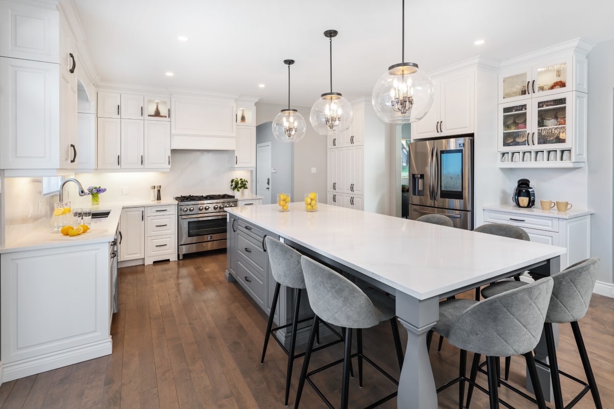 Kitchen Island Table Grey Island White Countertop Extension