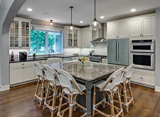 Kitchen Island Turned Legs Bistro Style Kitchen Seating