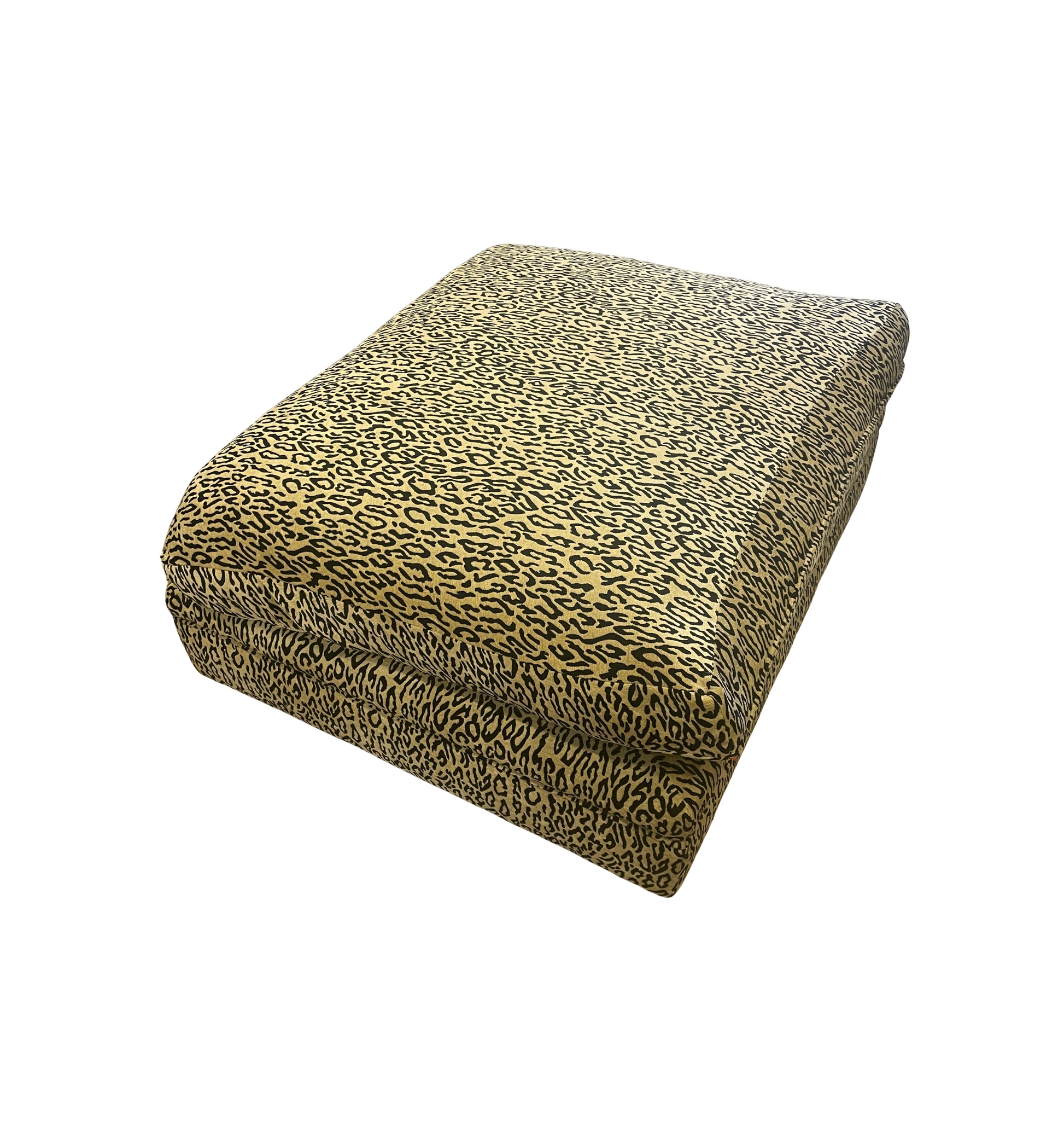 Large Ottoman with Double Cushion Look and Oversized Design
