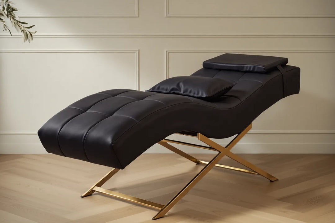 Lash Bed Gold X-Base Matte Black Curved Lash Bed Black