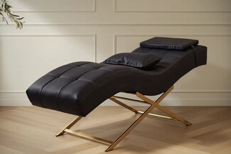 Lash Bed Gold X-Base Matte Black Curved Lash Bed Black