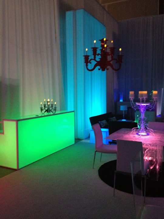 Led Bar Vibrant Color Blocking Glowing Party Decor Event Focused