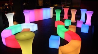 Led Furniture Set Color Changing Lighting Modular Event Seating