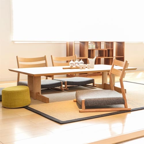 Legless Chair Slatted Backrest Light Oak Zen Dining