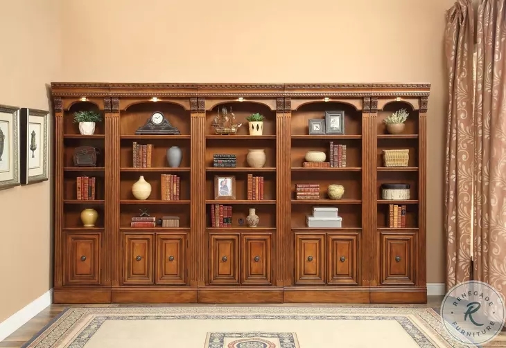 Library Wall: Integrated Lighting Grand Library Wall Unit