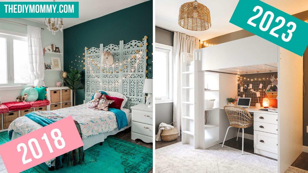 Loft Bed with Integrated Study Nook and Loft Bed Study Nook Transformation