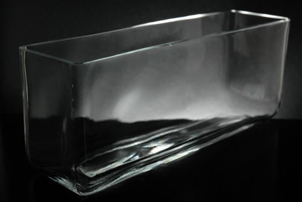 Long Glass Rectangle Vase 11.5" x 3.5" - Quick Candles