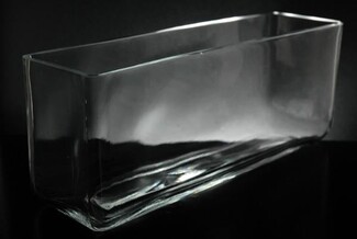 Long Glass Rectangle Vase 11.5" x 3.5" - Quick Candles