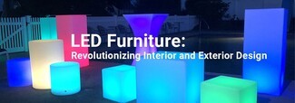 Lounge Furniture Set Frosted Matte Shapes Illuminated Patio Cubes