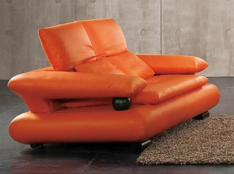Loveseat Avant-Garde Shape with Layered Base Detail