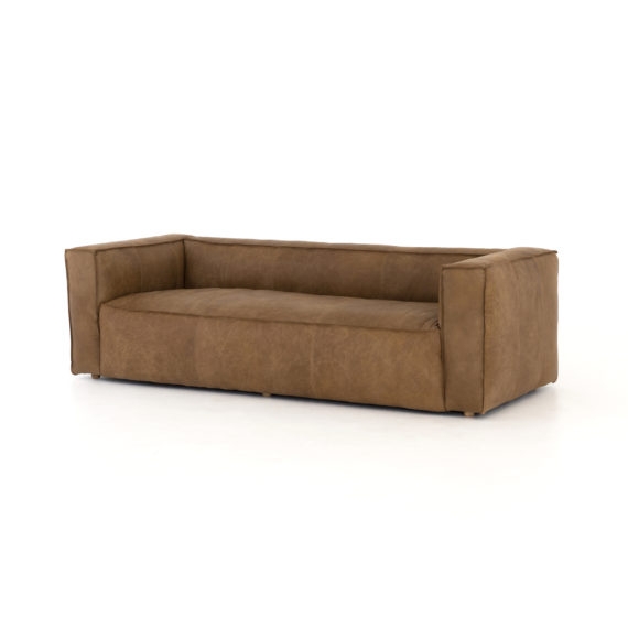 Low Back Sofa featuring Reverse Seam Detail Bench Seat