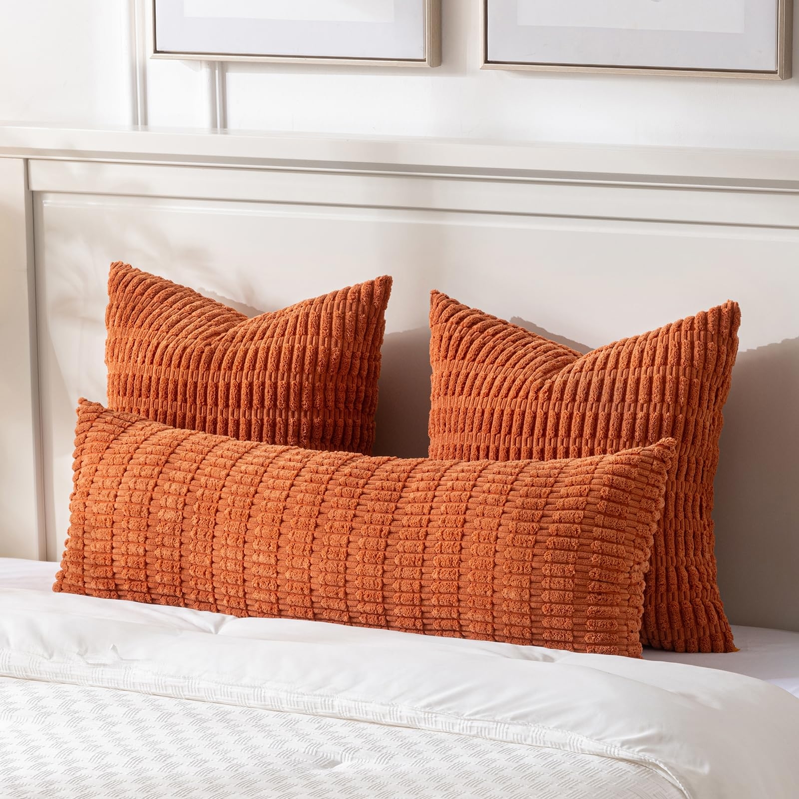 Lumbar Pillow Corduroy Wide Ribbed Texture Body Pillow