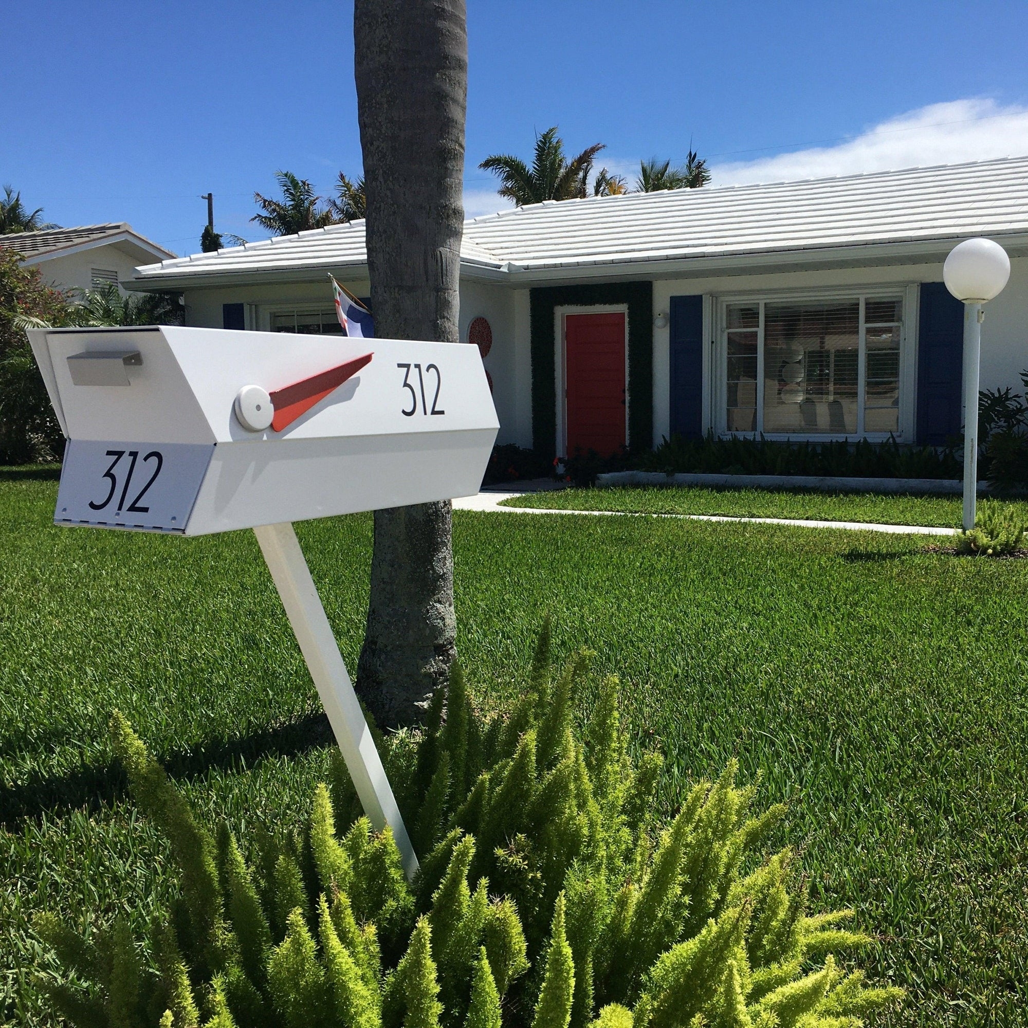 Mailbox Geometric Retro Silhouette with Atomic Era Style