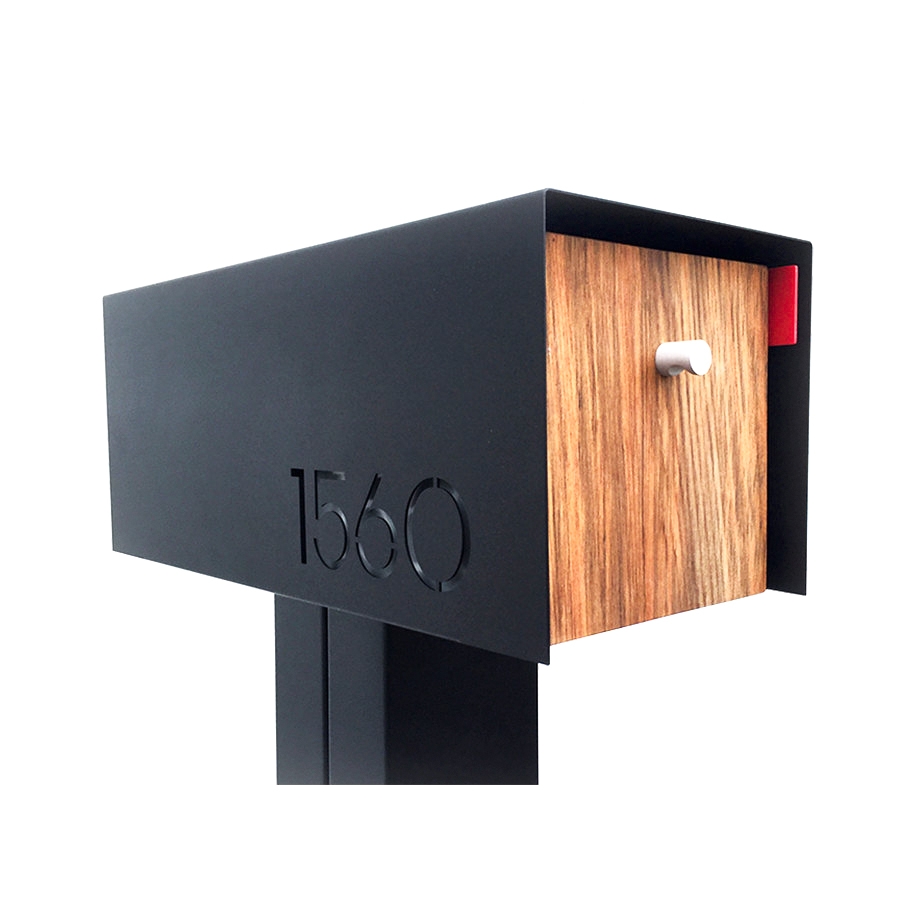 Mailbox Wood Front Door and Architectural Laser Cut Numbers