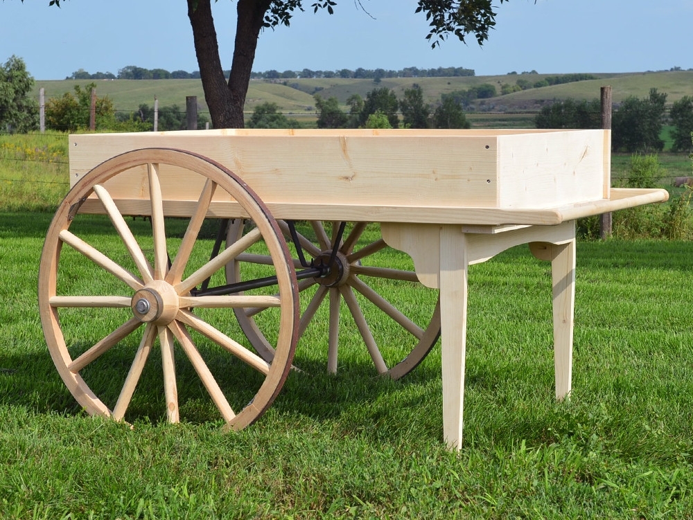 Market Cart Featuring Tapered Legs and Vintage Farm Style