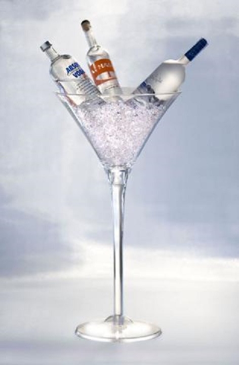 Martini Glass: 31 Inch Height Giant Ice Bucket Barware Centerpiece