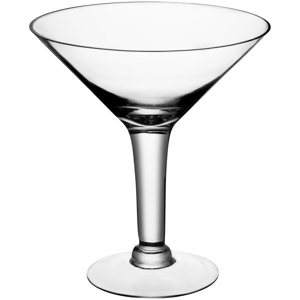 Martini Glass Centerpiece: Clear V-Shaped Bowl Large Event Decor