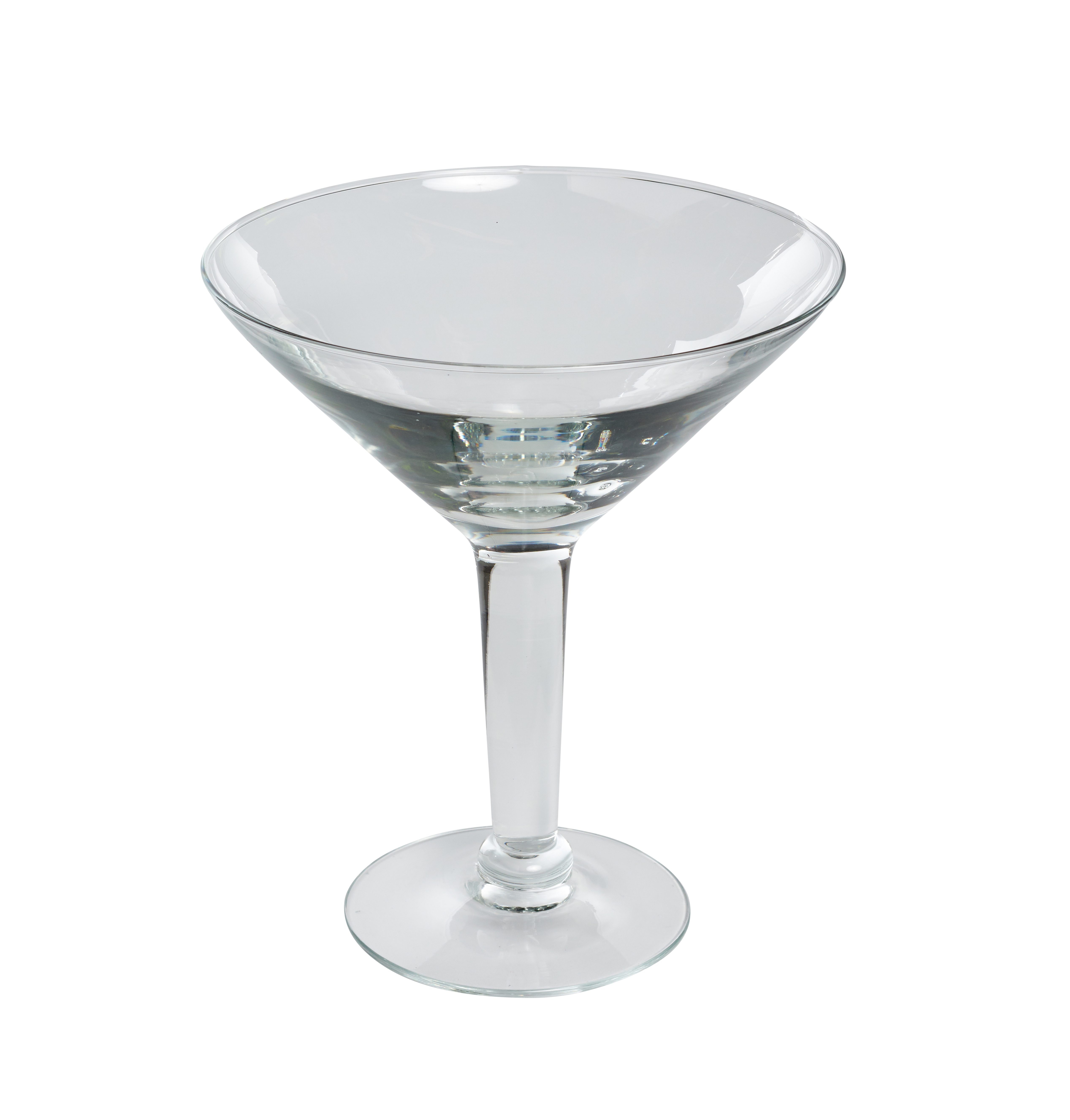 Martini Glass: Thick Walled Base Large Stemware Minimalist Vessel