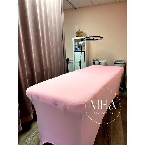Massage Bed Cover Professional Glam Pink Lash Bed Cover