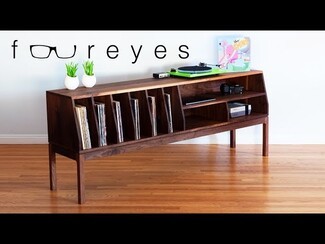 Media Console: Angled Sides Modern Turntable Cabinet