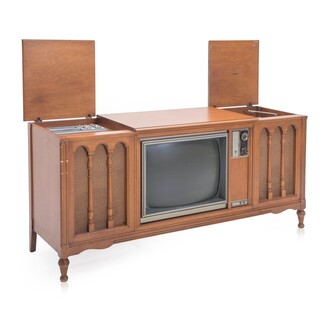 Media Console: Built-in Turntable Vintage Record Player Console