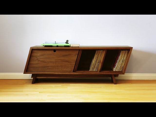 Media Console Parallelogram Silhouette Angled Wood Console