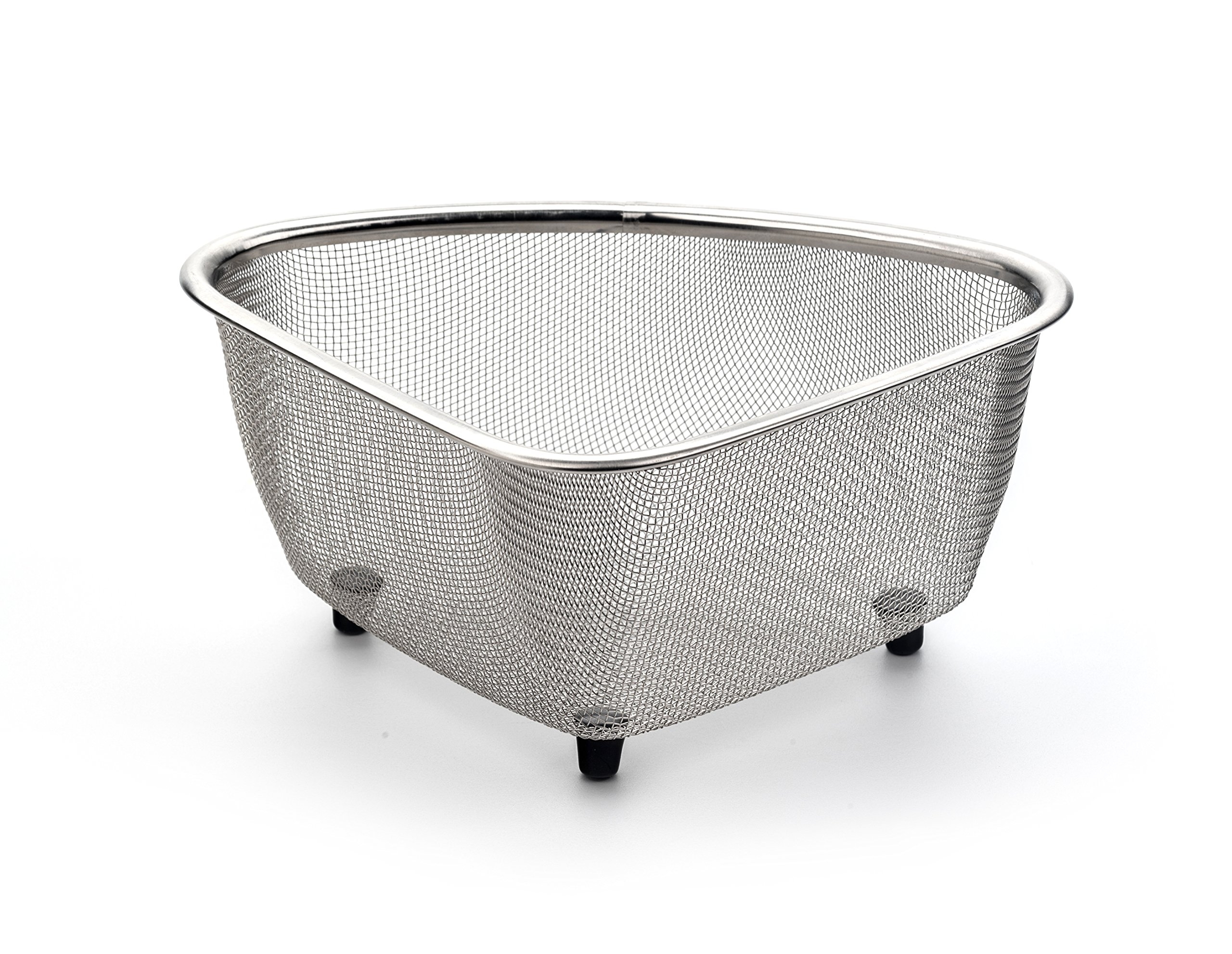 Mesh Colander Non Slip Feet Triangular Mesh Sink Basket