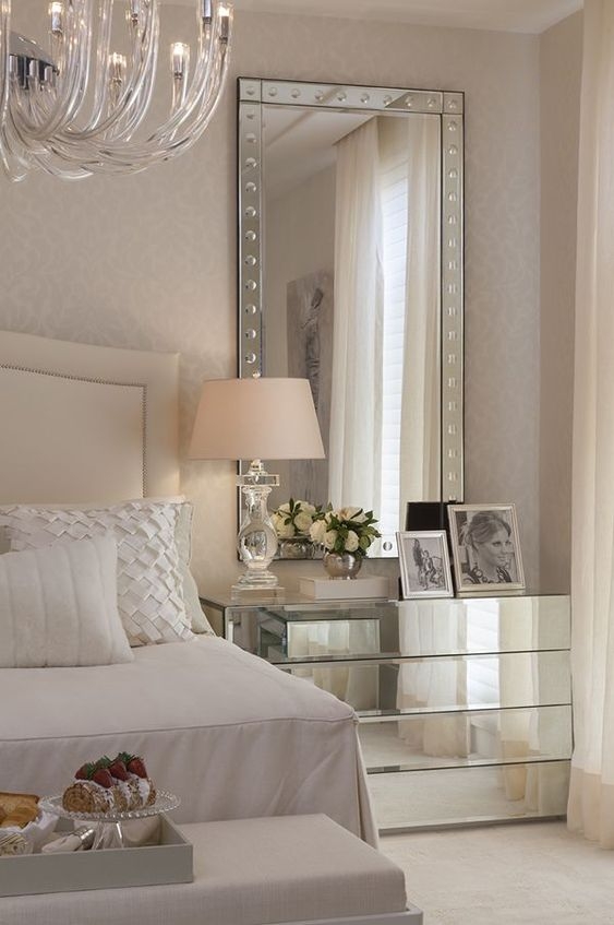 Mirrored Chest featuring Reflective Surfaces and Beveled Edges