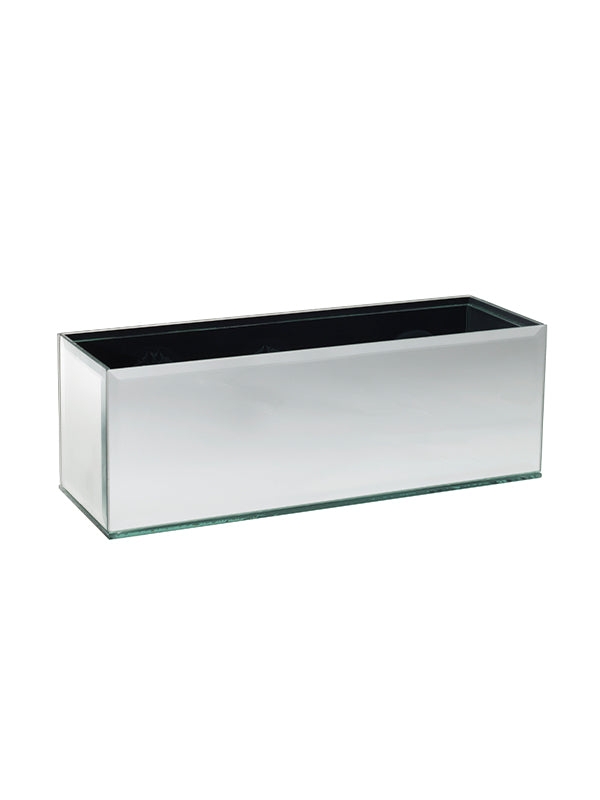 Mirrored Vase: Low Profile Reflective Table Decor Box