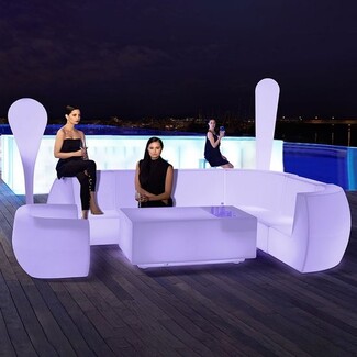 Modular Sectional Sofa Illuminated Outdoor Sculptural Lighting