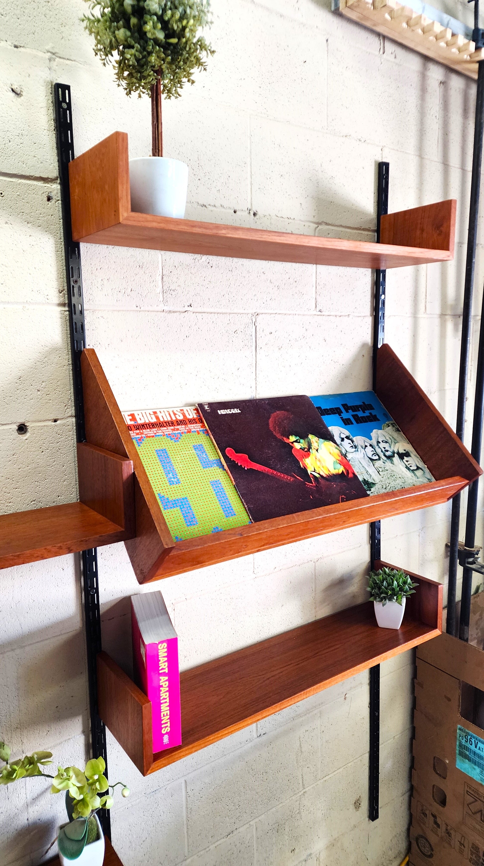 Modular Wall Unit Slanted Record Shelf Slanted Record Display Shelf