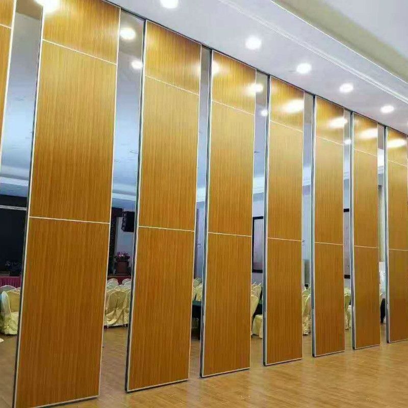 Movable Partition Honey Oak Aluminum Frame Hall Dividers
