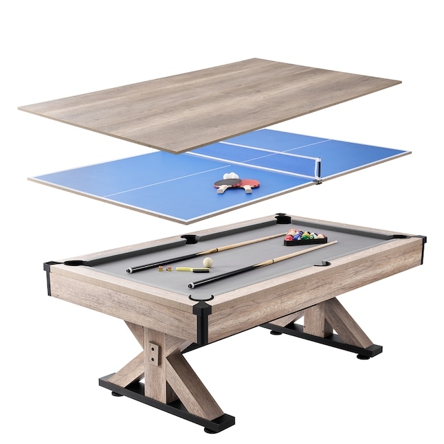 Multi Game Table X Frame Base Charcoal Grey 3-in-1 Game Table