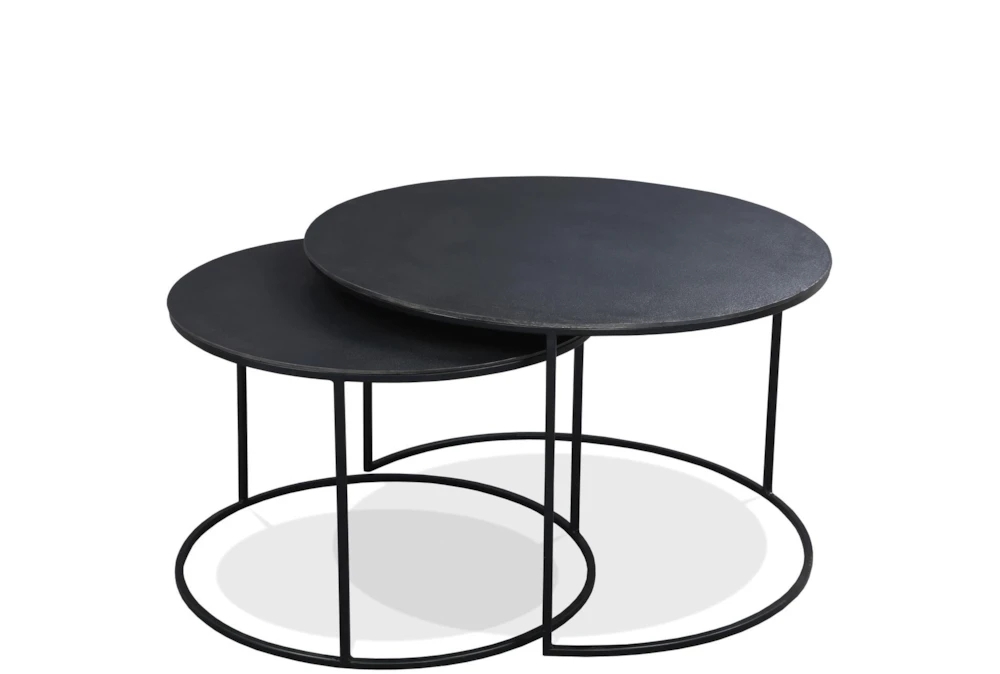 Nesting Coffee Table: Tiered Layers with Circular Base
