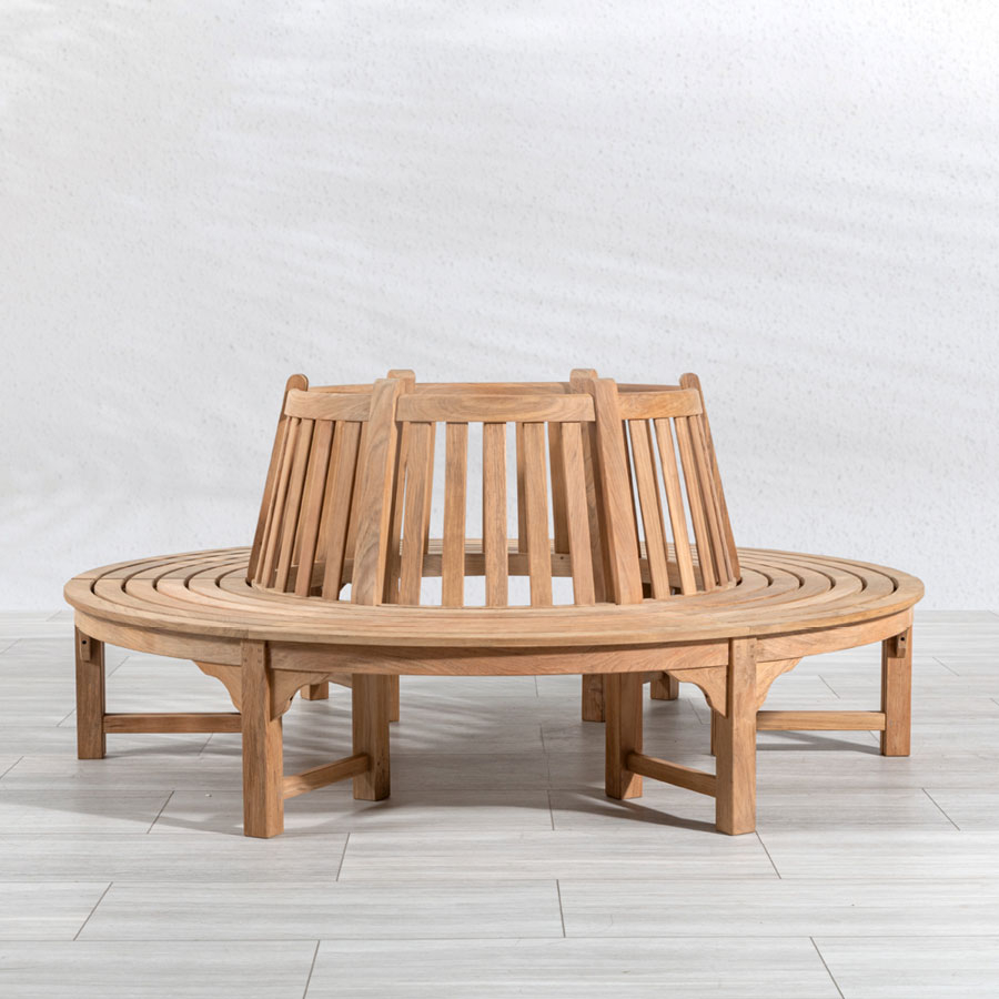Circular Bench: Multi Tonal Pine Wood Hollow Frame Seat - VisualHunt