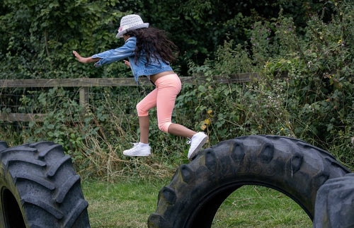 Outdoor Obstacle Tires for Backyard Obstacle Course Ideas