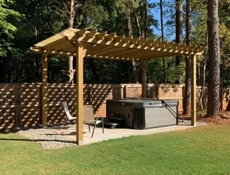 Outdoor Pergola with Decorative Beam Ends and Shade Roof