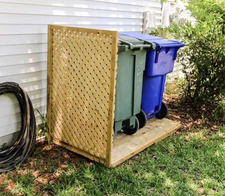 Outdoor Screen Lattice Panel DIY Lattice Trash Hideaway
