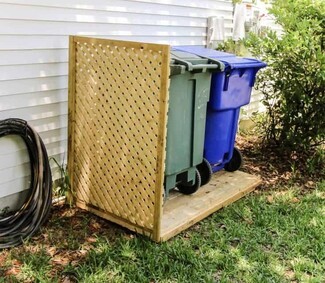 Outdoor Screen Lattice Panel DIY Lattice Trash Hideaway