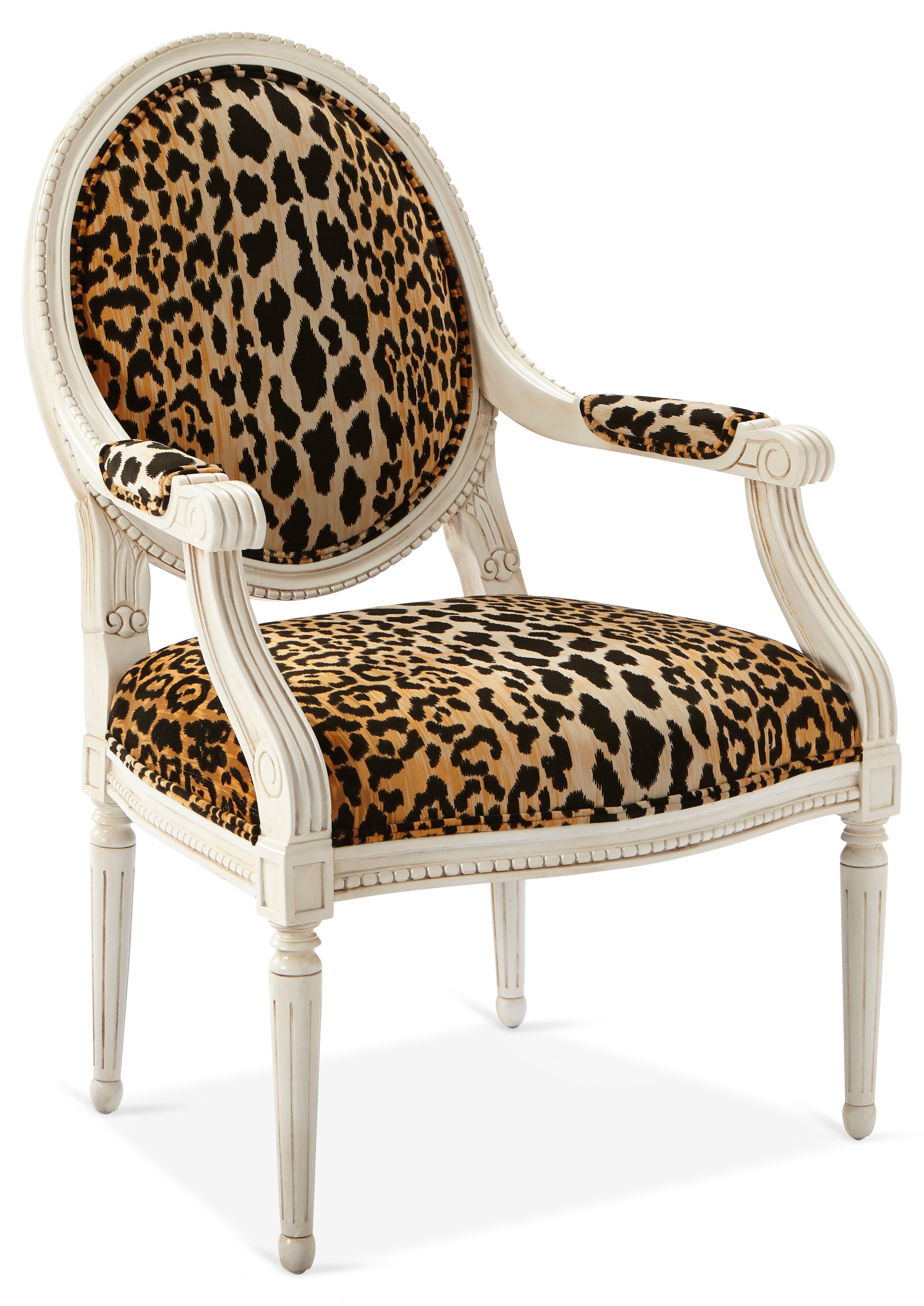 Oval Back Accent Chair and Neoclassical Oval Back Armchair