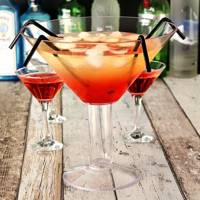 Oversized Martini Glass: 2 Liter Volume Acrylic Party Sharing Vessel