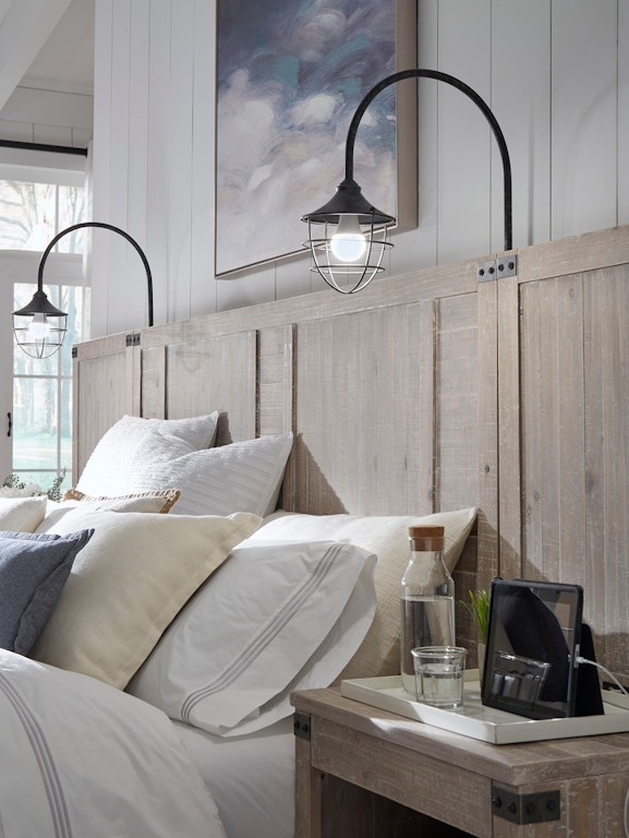 Panel Headboard Cage Shades Industrial Gooseneck Lighting