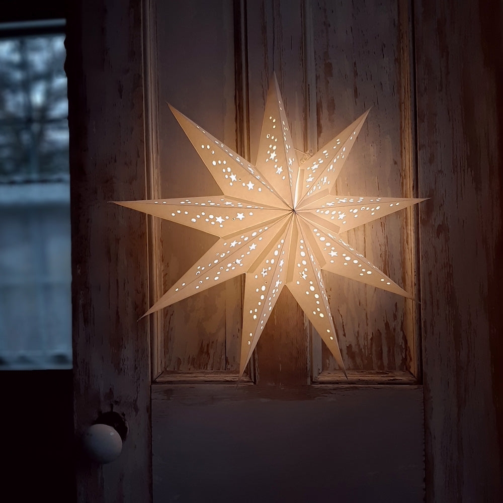 Paper Star Light Nine Pointed Perforated Star Lantern