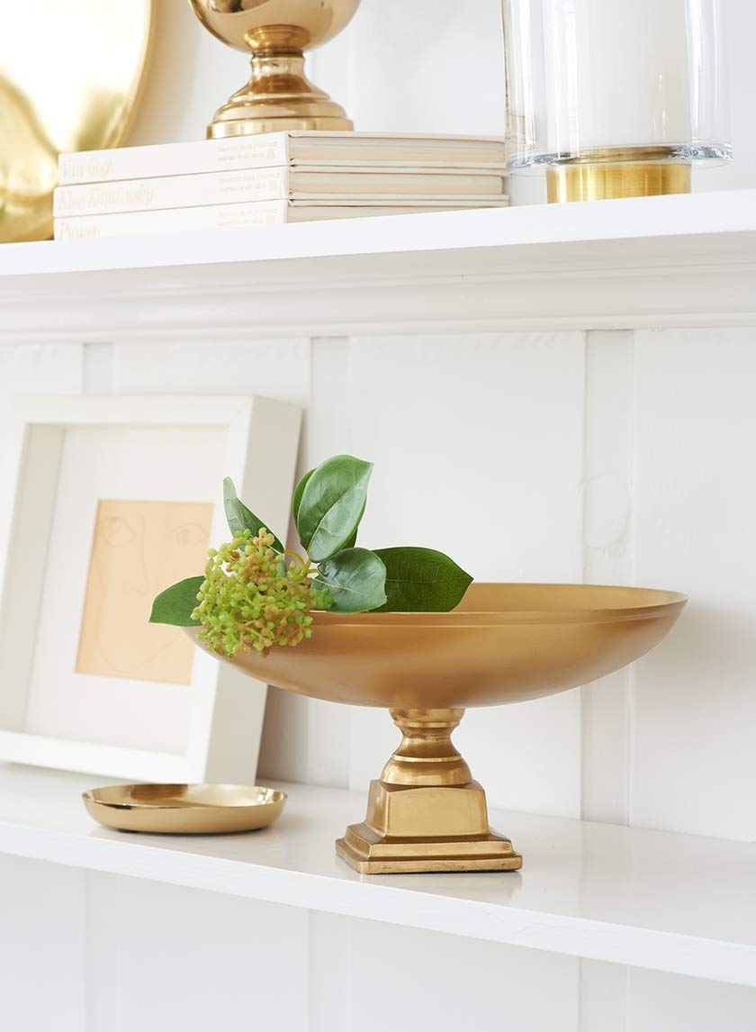 Pedestal Bowl with Unique Square Base Pedestal Centerpiece