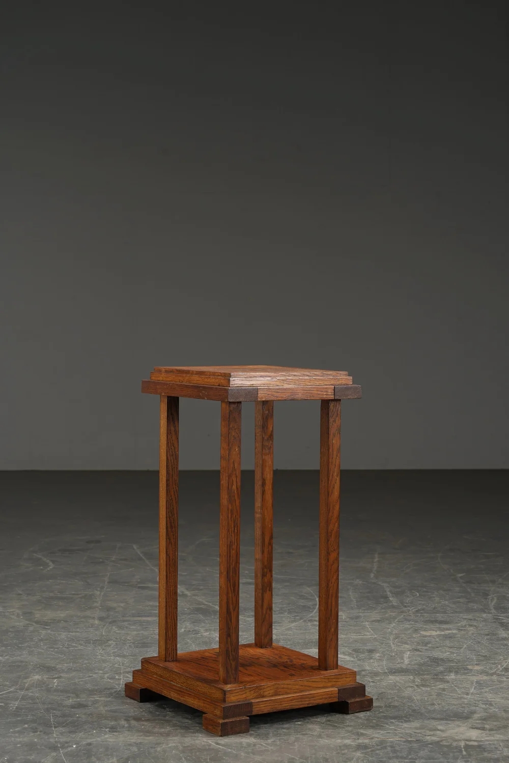 Pedestal Table Art Deco Exposed Wood Joinery Base