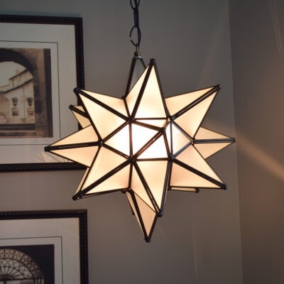 Pendant Light Translucent Panels Frosted Star Lantern