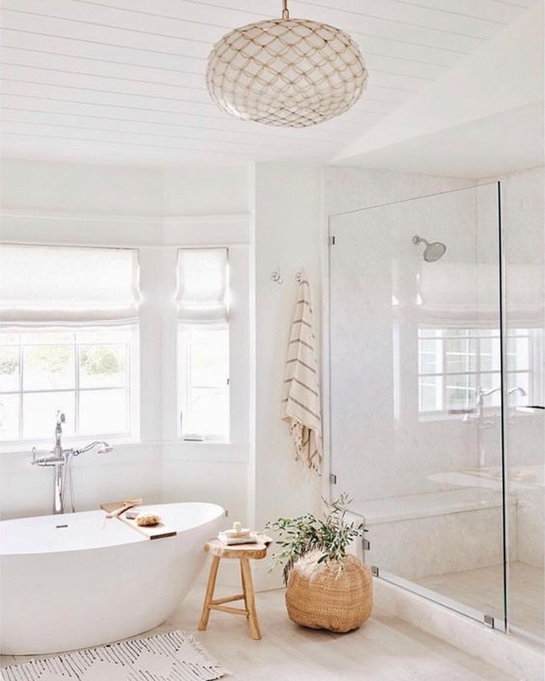 Pendant Light with Netted Texture and Globe Shape Shade